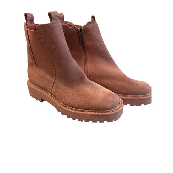 Sam Edelman Laguna Chelsea Leather Boot Pink UK 4 USA 6.5 LUG Hiking Camping - Picture 2 of 10